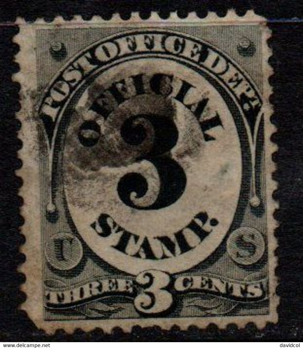 N409F - USA / 1873 - SC#: O49 - USED - POST OFFICE DEPT.- 3 CTS - Dienstmarken