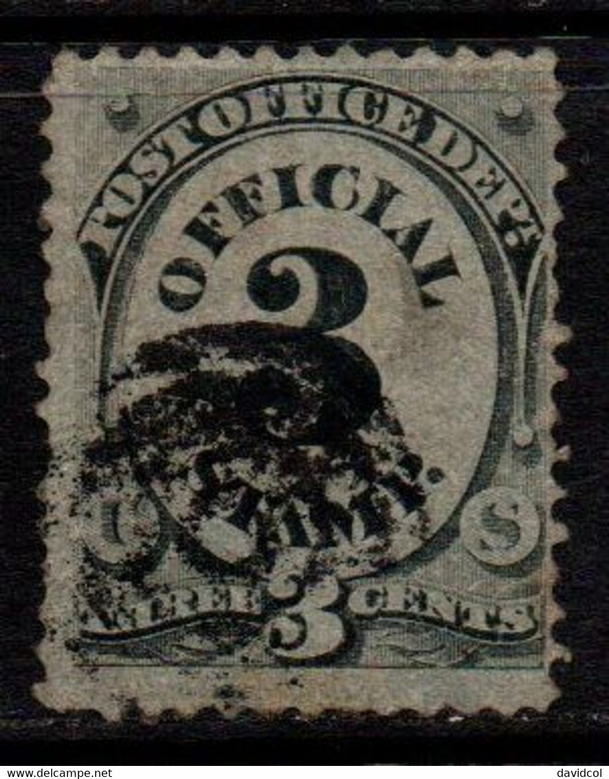 N409H - USA / 1873 - SC#: O49 - USED - POST OFFICE DEPT.- 3 CTS - Dienstzegels