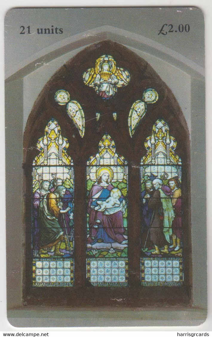 ISLE OF MAN - Stain Glass Window, 2 £, Tirage 10,000, Used - Isla De Man