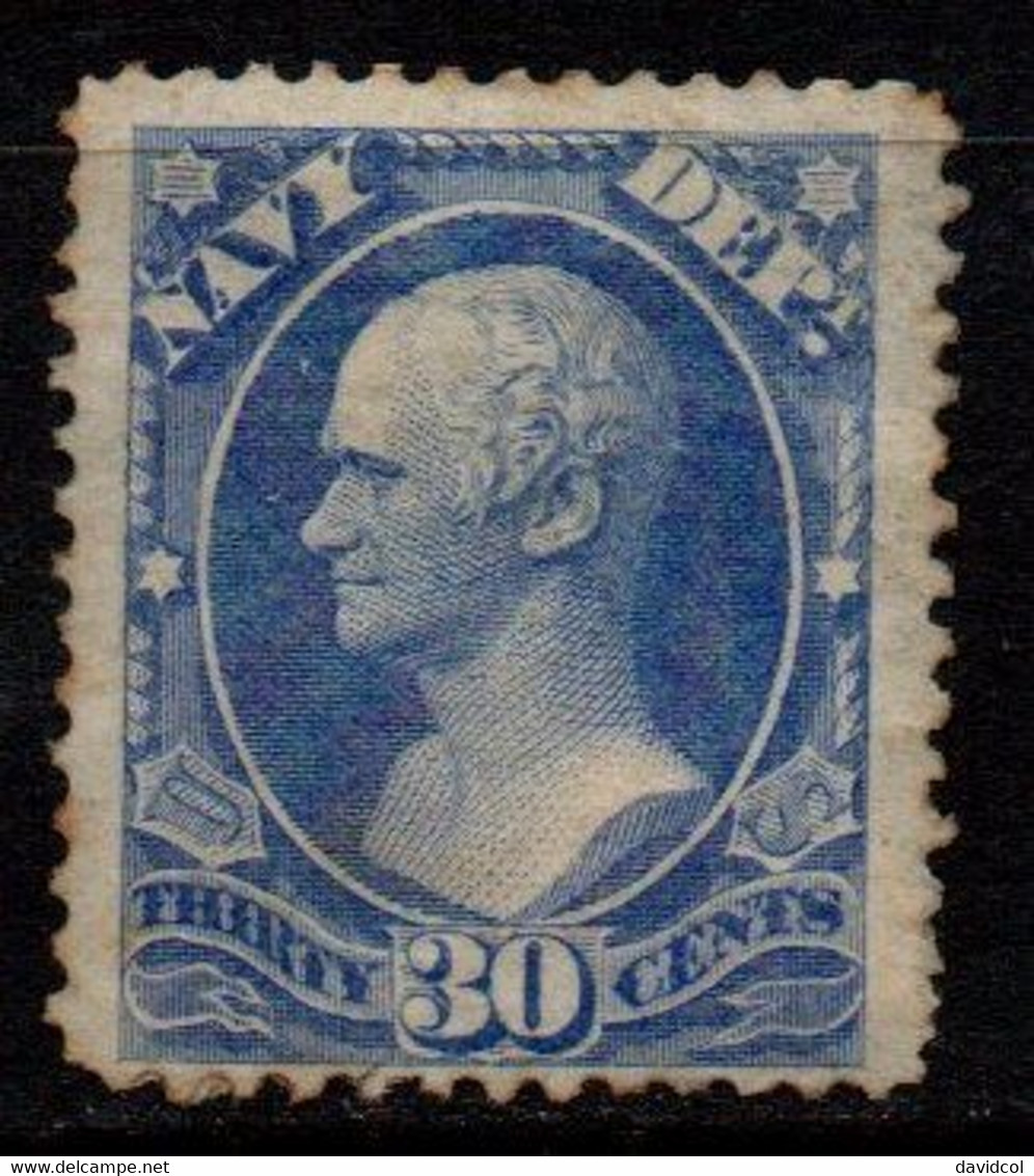 N410A - USA / 1873 - SC#: O44 - MNG - NAVY DEPT.- 30 CTS HAMILTON - Officials