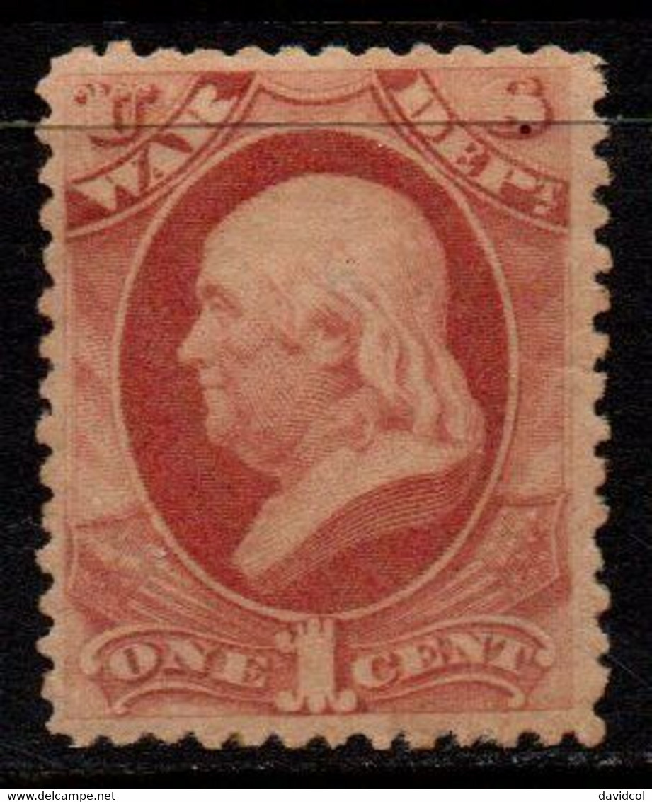 N410E - USA / 1873 - SC#: O83 - MH - WAR DEPT. - 1 CT FRANKLIN - Oficial