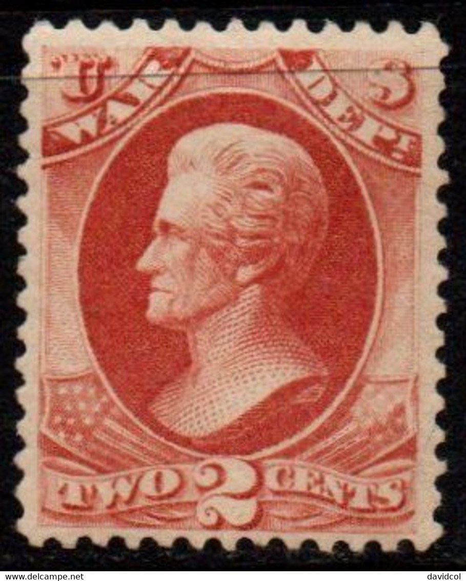 N410F - USA / 1873 - SC#: O84 - MNH - WAR DEPT.- 2 CT JACKSON - Dienstmarken