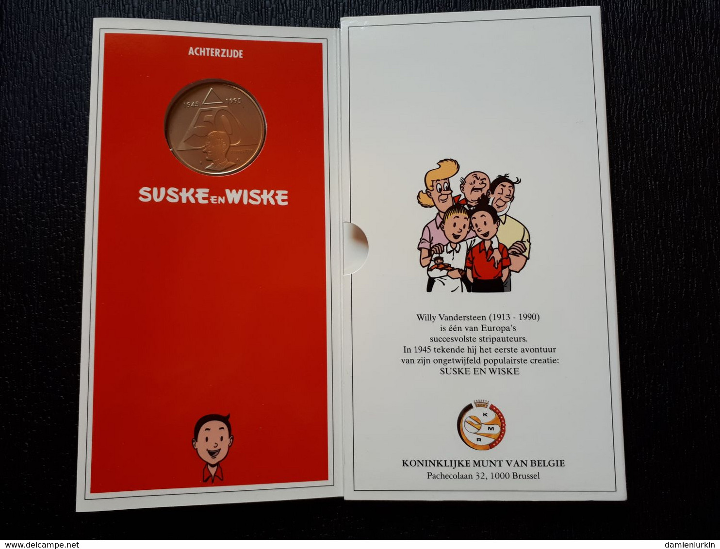 BELGIE MEDAILLE SUSKE EN WISKE - Profesionales / De Sociedad