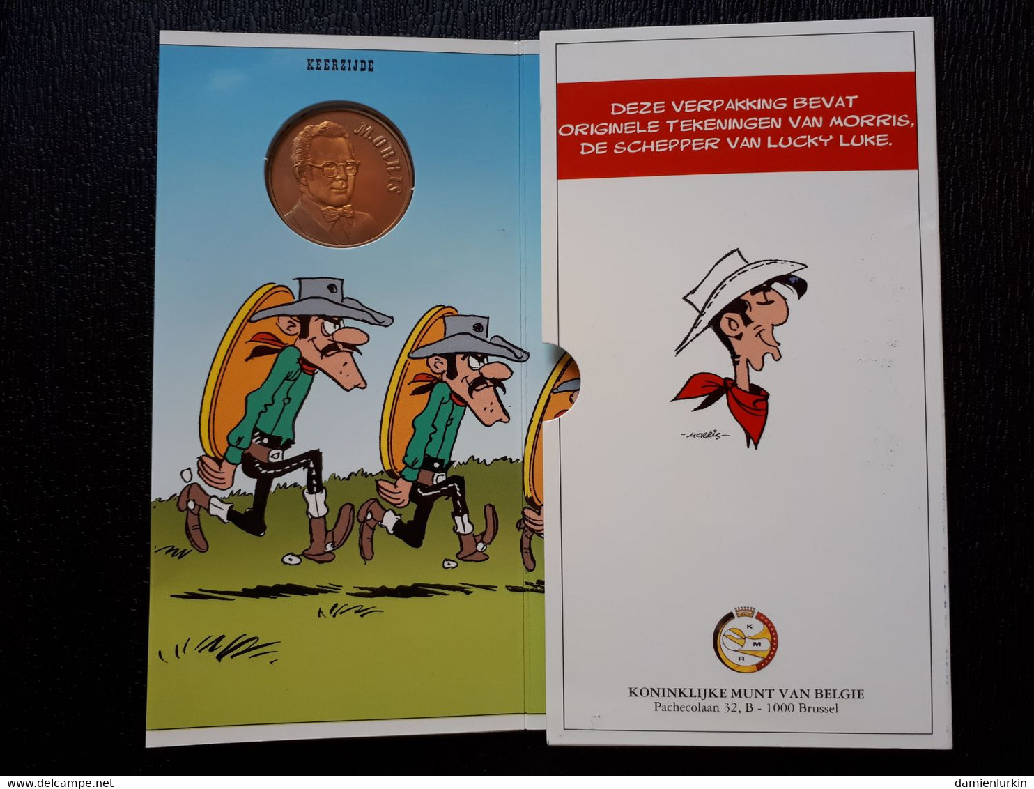 BELGIE MEDAILLE LUCKY LUKE - Profesionales / De Sociedad