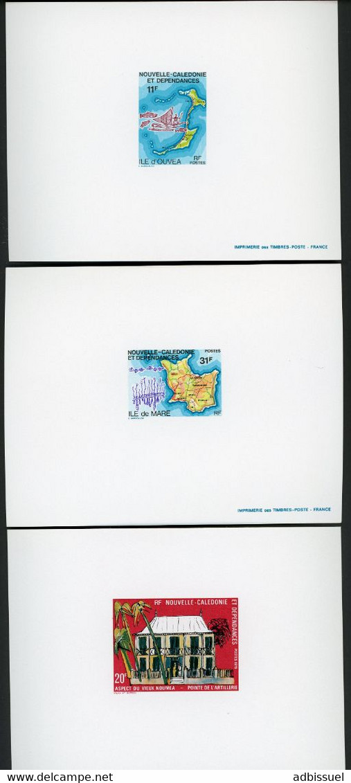 NOUVELLE CALEDONIE 3 EPREUVES DE LUXE N° 426 à 428 TB - Imperforates, Proofs & Errors