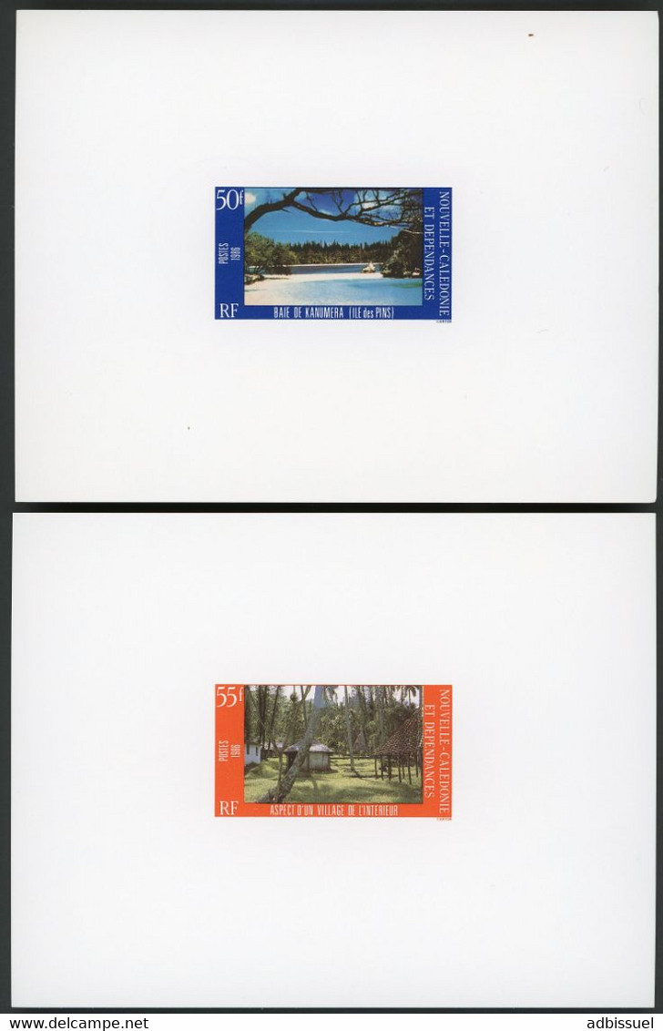 NOUVELLE CALEDONIE 2 EPREUVES DE LUXE N° 514 Et 515 Paysages Régionaux 1986. TB - Sin Dentar, Pruebas De Impresión Y Variedades