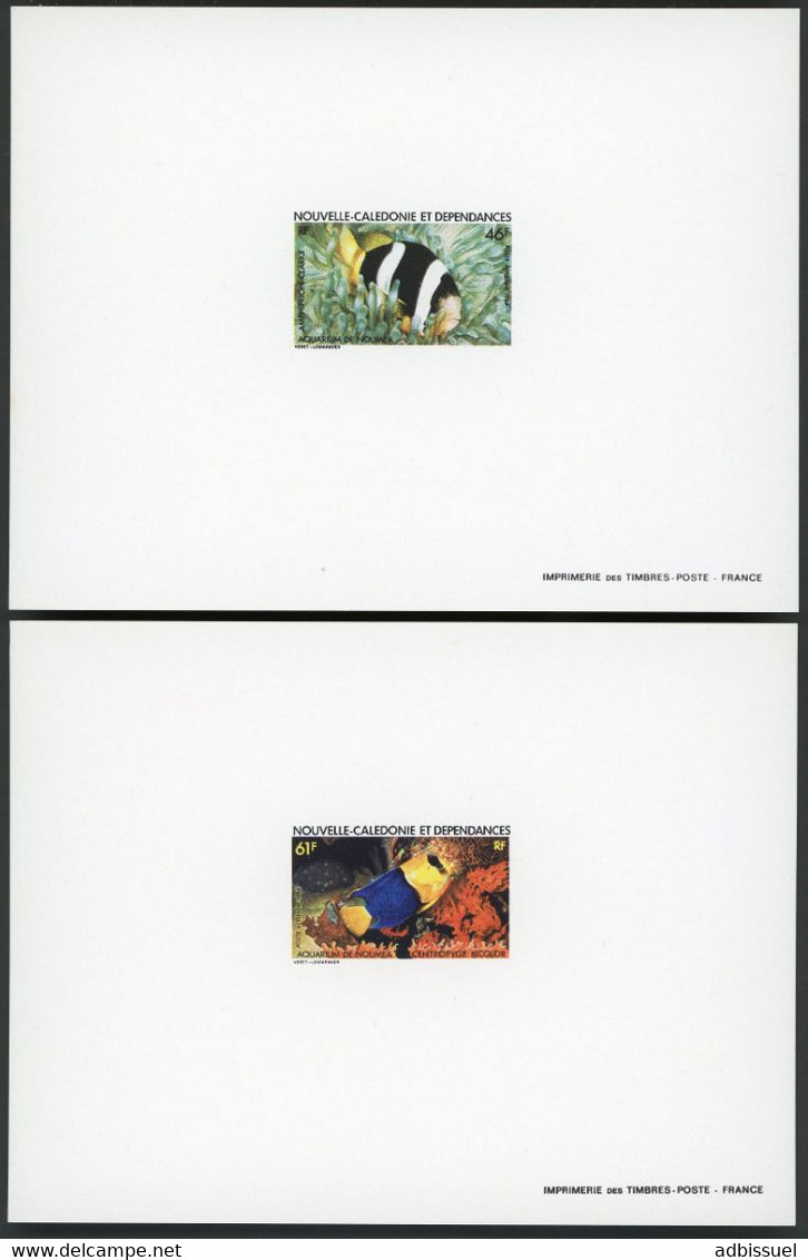 NOUVELLE CALEDONIE 2 EPREUVES DE LUXE De La POSTE AERIENNE N° 236 Et 237 Aquarium De Nouméa 1984. TB - Sin Dentar, Pruebas De Impresión Y Variedades