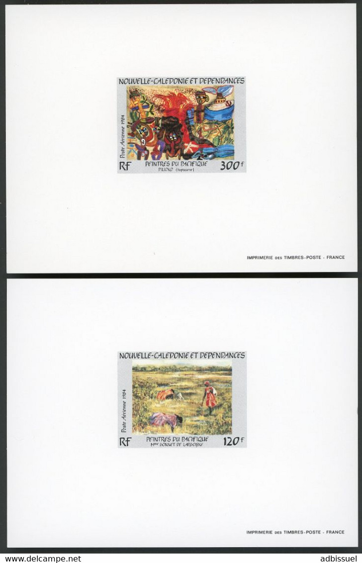 NOUVELLE CALEDONIE 2 EPREUVES DE LUXE De La POSTE AERIENNE N° 245 Et 246 Peintres Du Pacifique 1984. TB - Imperforates, Proofs & Errors