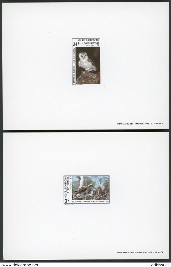 NOUVELLE CALEDONIE EPREUVE DE LUXE N° 479 Et 480 Oiseaux Rapaces 1983. TB - Imperforates, Proofs & Errors