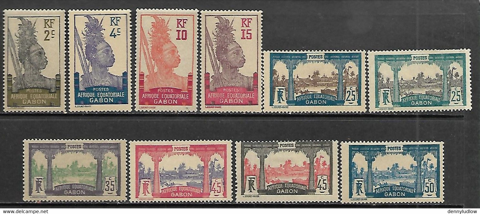 Gabon  1910-22  10 Diff MH To The 50c  2016 Scott Value $9.25 - Used Stamps