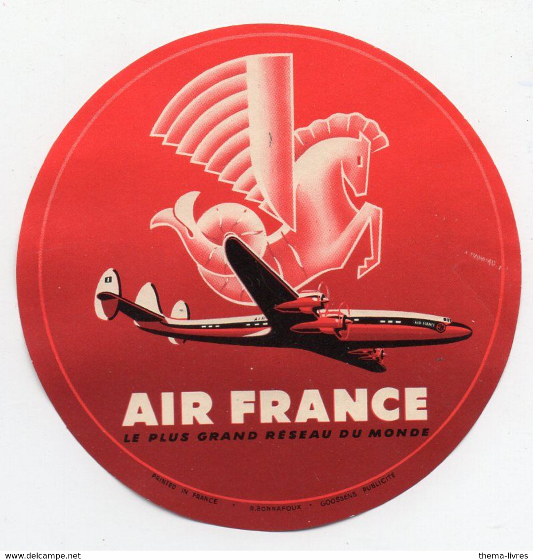 (aviation) étiquette AIR FRANCE    (PPP30445) - Advertising