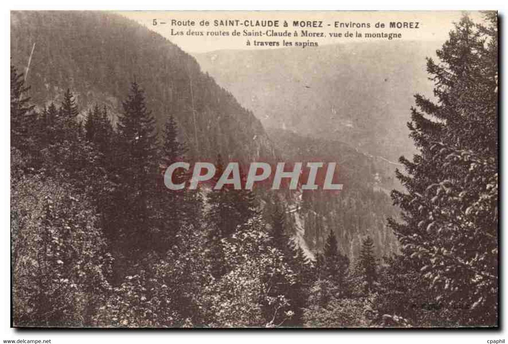 CPA Route De Saint Claude A Morez Environs De Morez Les Deux Routes De Saint Claude A Morez Vue De L - Saint Claude