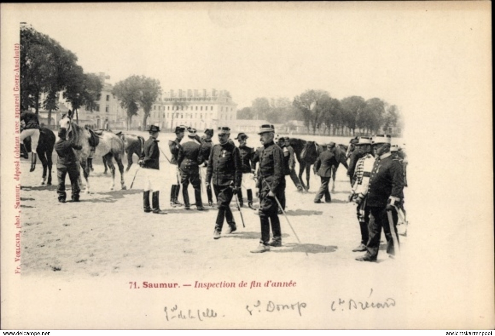 CPA Saumur Maine Et Loire, Inspection De Fin D'annee - Autres & Non Classés