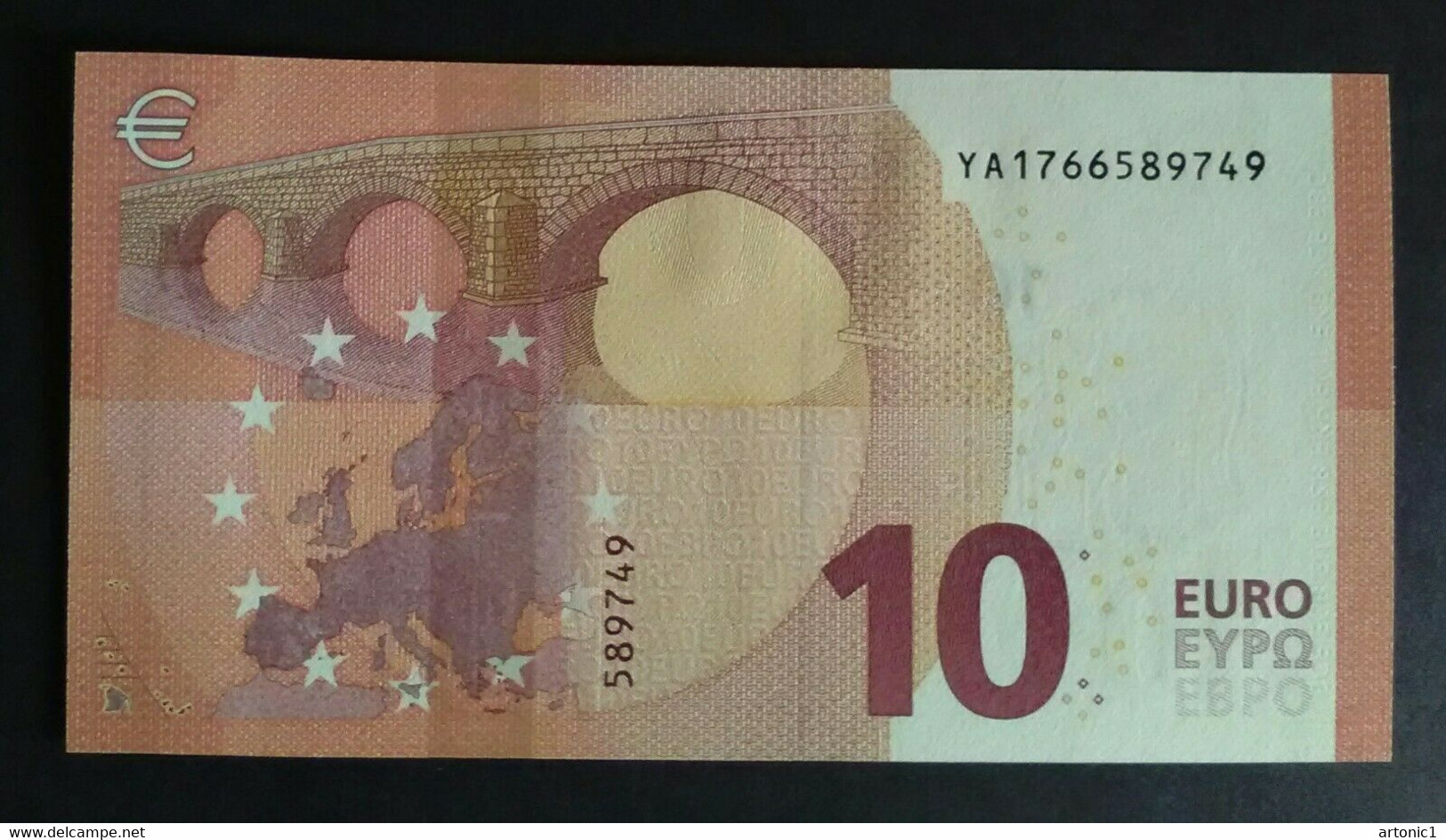 10 Euro Banknote Greece 2014, Draghi Signature, Printer/plate Y002, GEM UNC - 10 Euro