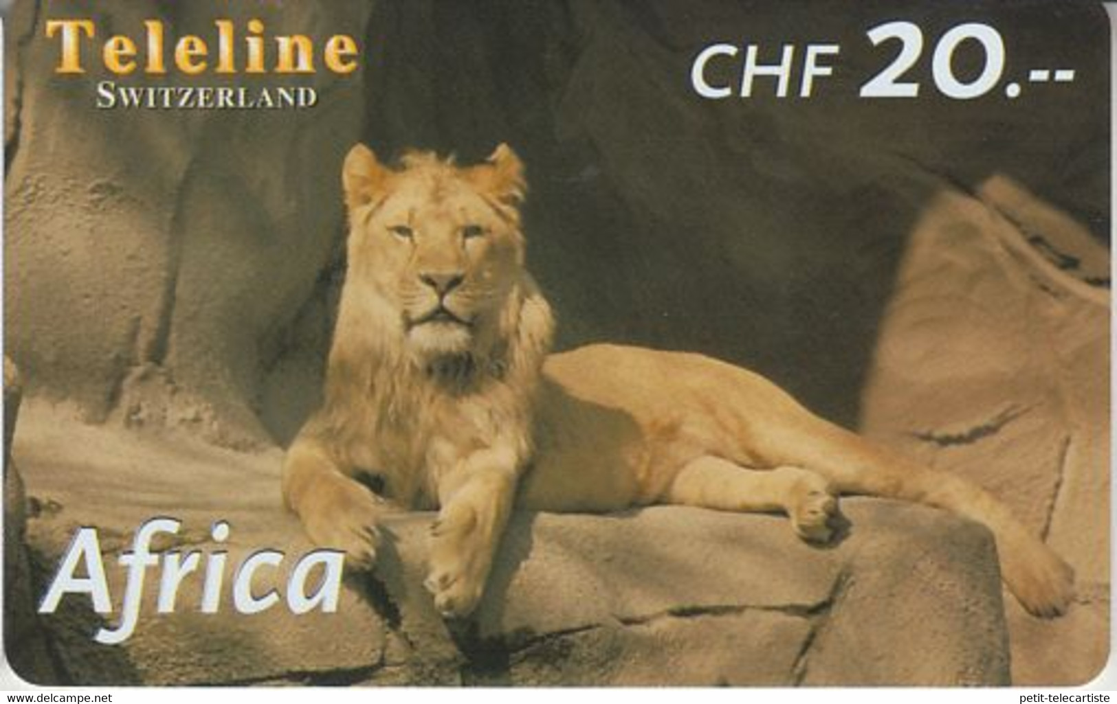SWITZERLAND - PHONE CARD - PRÉPAYÉE TELELINE  ***  AFRICA 7/10 - LIONNE *** - Jungle
