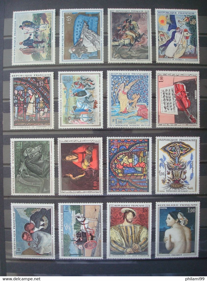 FRANCE 4 SCANS MNH** ARTS / LARGE SIZE STAMPS - Collections
