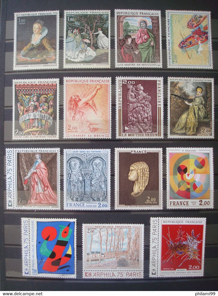 FRANCE 4 SCANS MNH** ARTS / LARGE SIZE STAMPS - Collections