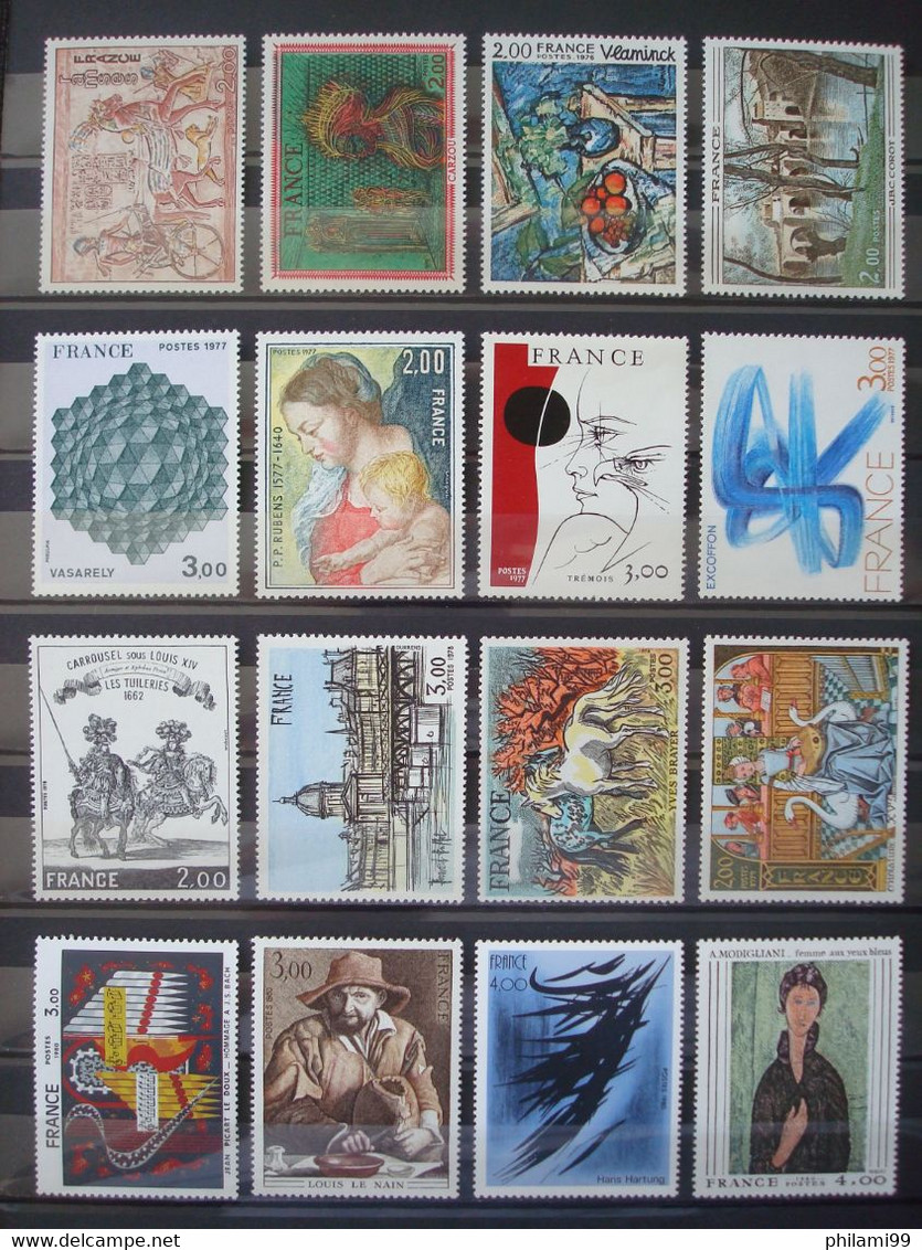 FRANCE 4 SCANS MNH** ARTS / LARGE SIZE STAMPS - Collections