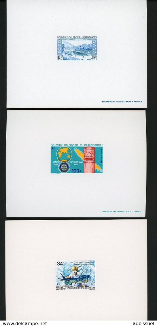 NOUVELLE CALEDONIE 9 EPREUVES DE LUXE De La POSTE AERIENNE N° 200 à 208 De 1979 Et 1980. TB - Ongetande, Proeven & Plaatfouten