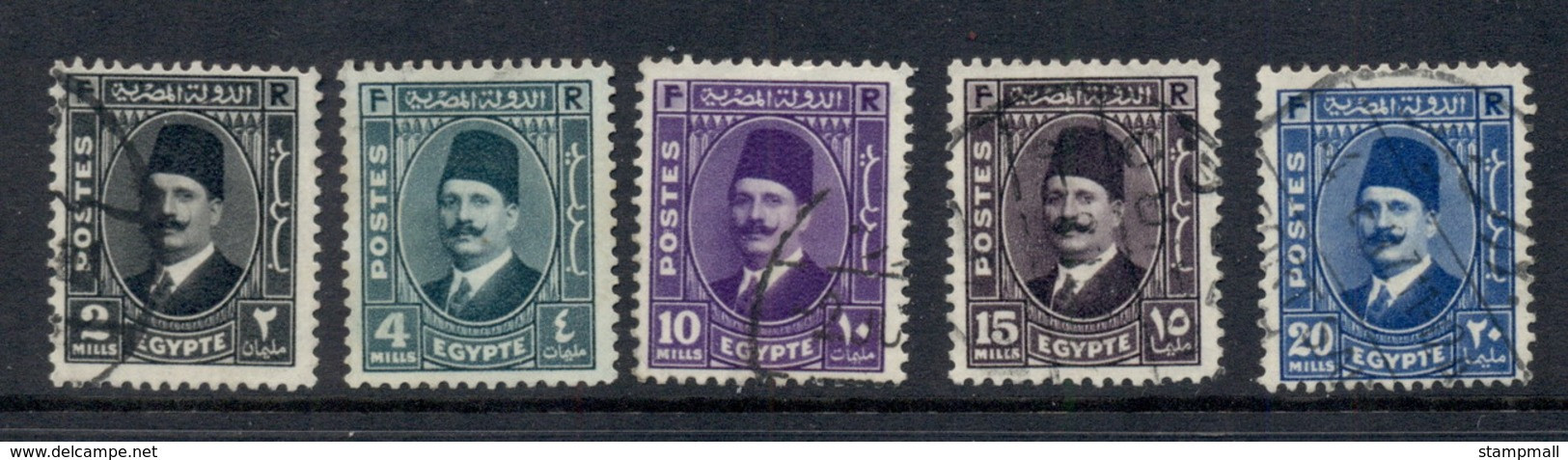 Egypt 1936-37 King Faud Asst FU - Gebruikt