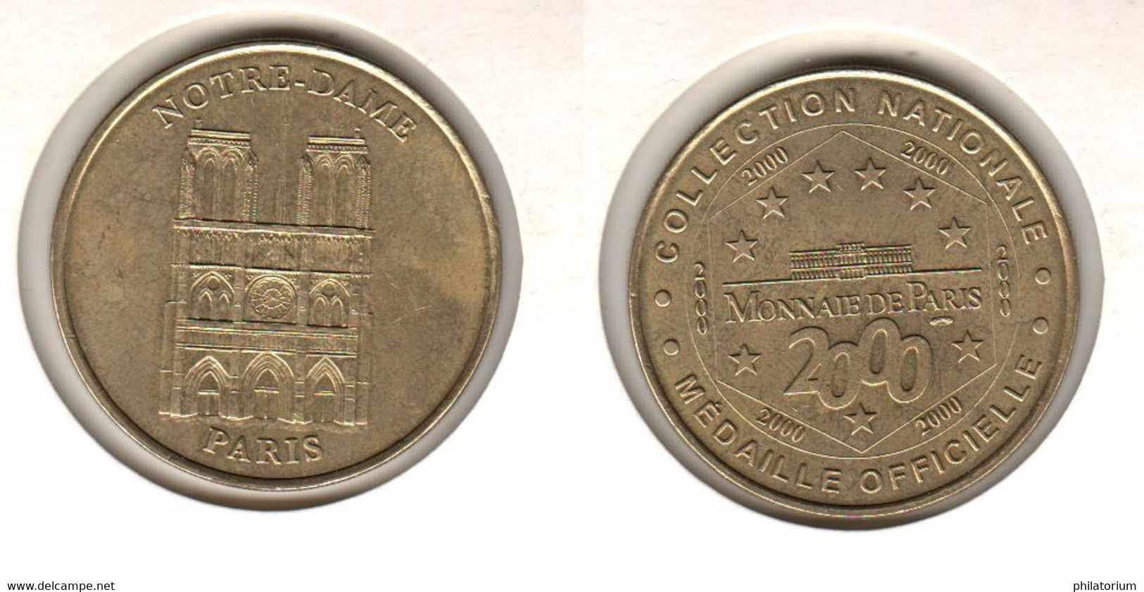 75 Notre Dame De Paris  2000  Monnaie De Paris - 2000