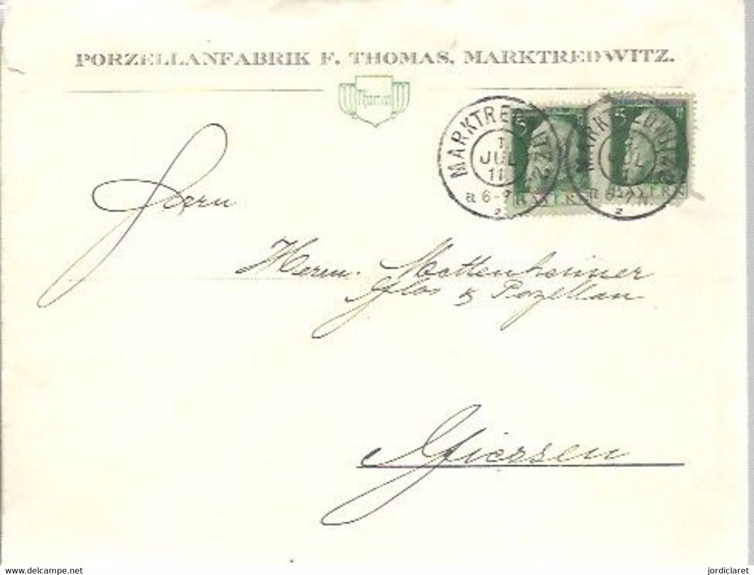 LETTER  1911  MARKTREDWITZ - Altri & Non Classificati