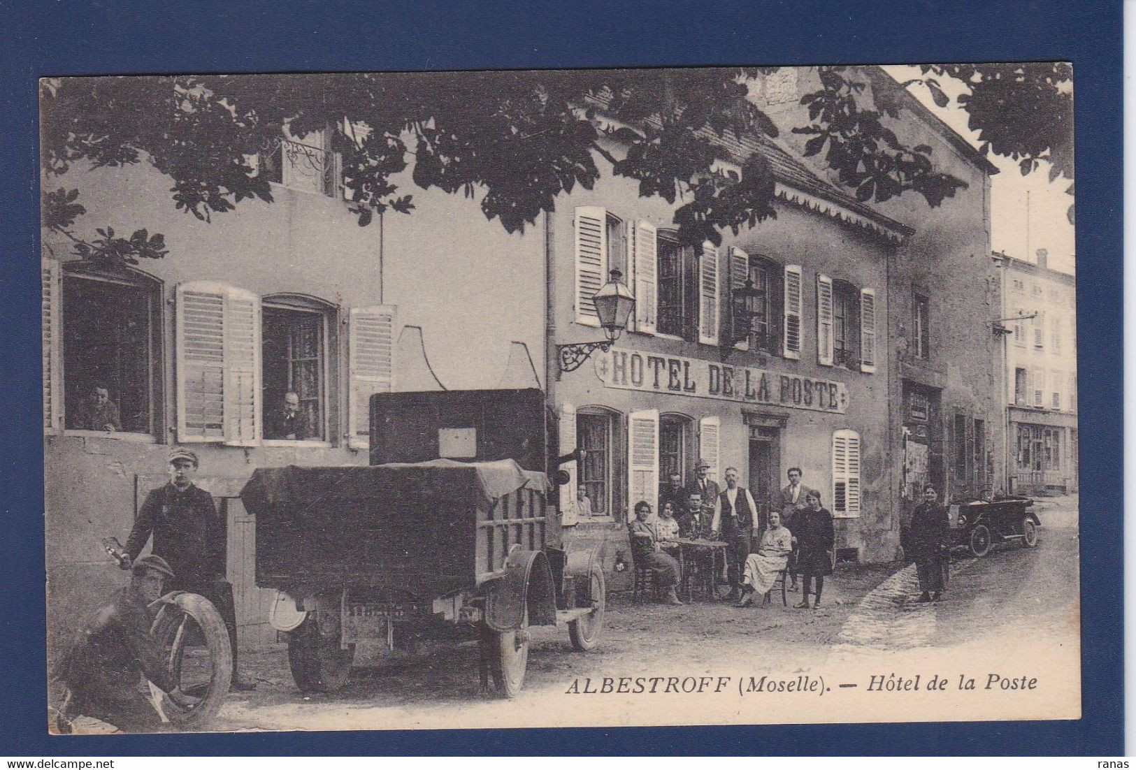 CPA [57] Moselle > Albestroff Hôtel De La Poste Animation Camion écrite - Albestroff