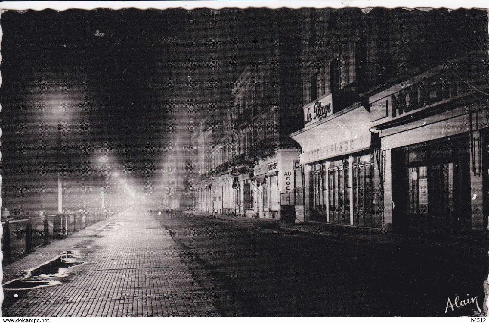 85 LES SABLES D OLONNE 1952 La Jetée Vue De Nuit Façade Café De La Plage - Sables D'Olonne