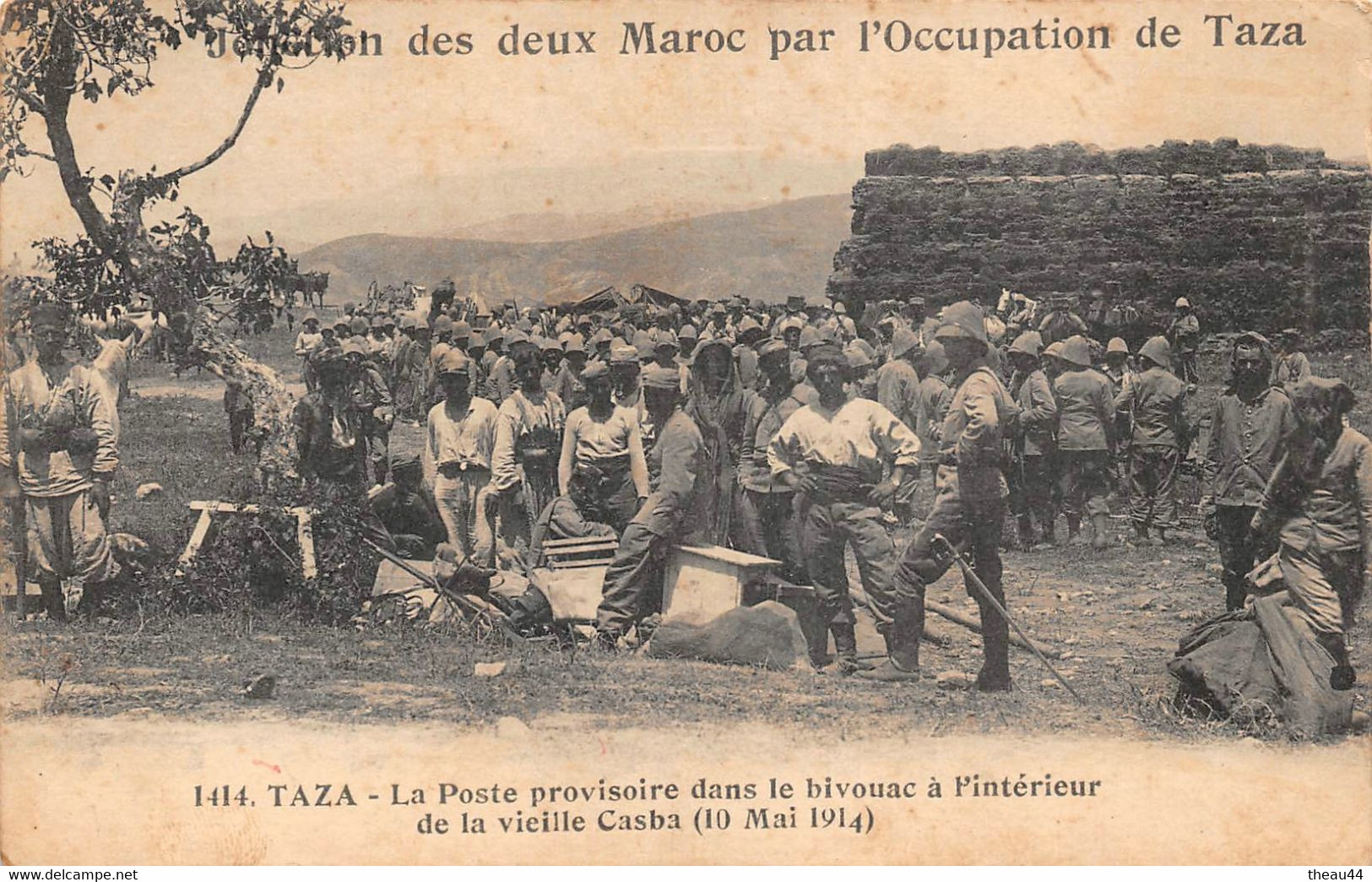 ¤¤   -  MAROC  -  TAZA  -  Le Poste Provisoire Dans Le Bivouac à L'Intérieur De La Vieille Casba En Mai 1914    -  ¤¤ - Other & Unclassified