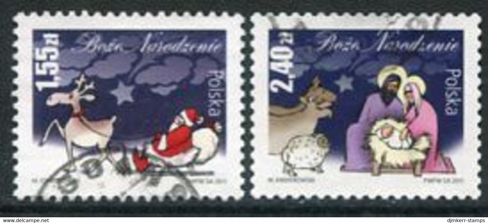POLAND 2011 Christmas Used.  Michel 4542-43 - Used Stamps