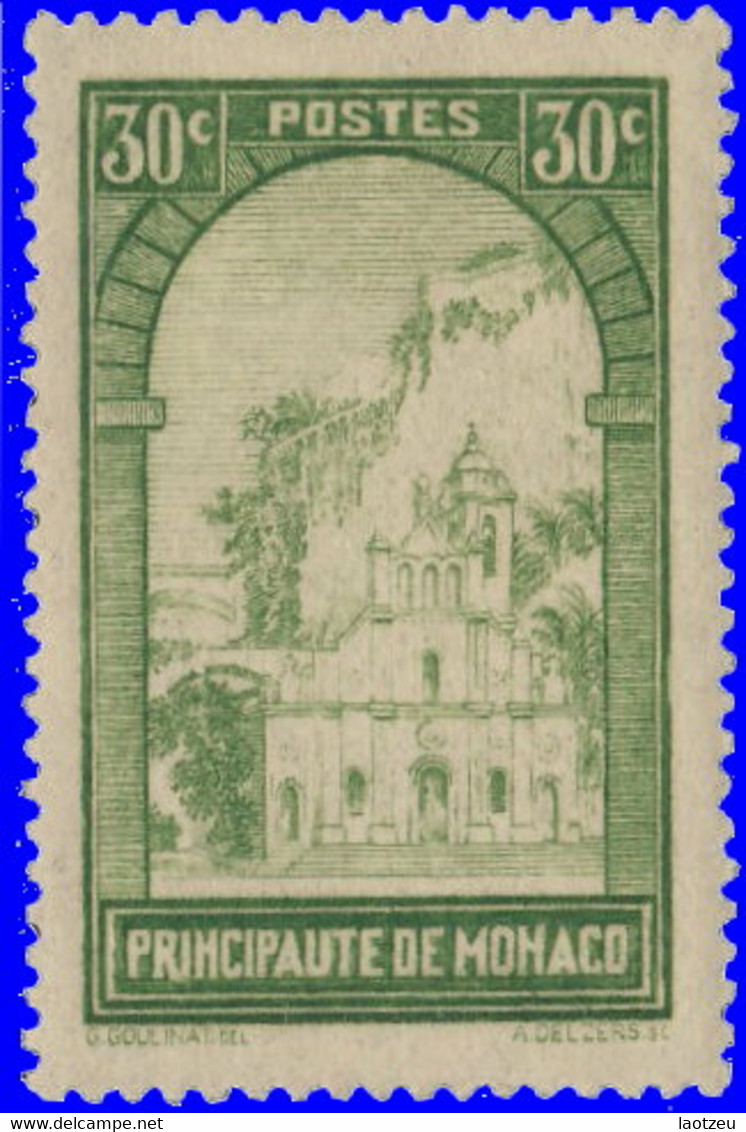 Monaco 1933. ~ YT 122** - 30 C. Ravin Et Eglise - Unused Stamps