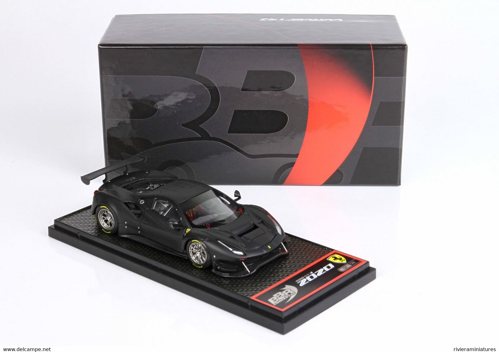 BBR - FERRARI 488 GT3 2020 - Matt Black - BBRC238MB - 1/43 - BBR