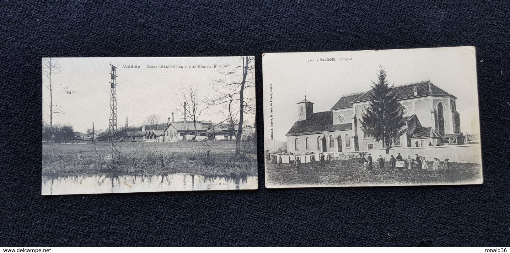 2 Cp 90 Territoire De Belfort VALDOIE Usine CHARPENTIER Et CHAUDEL PAGE / L'EGLISE ( Groupe D'enfant  ) - Valdoie