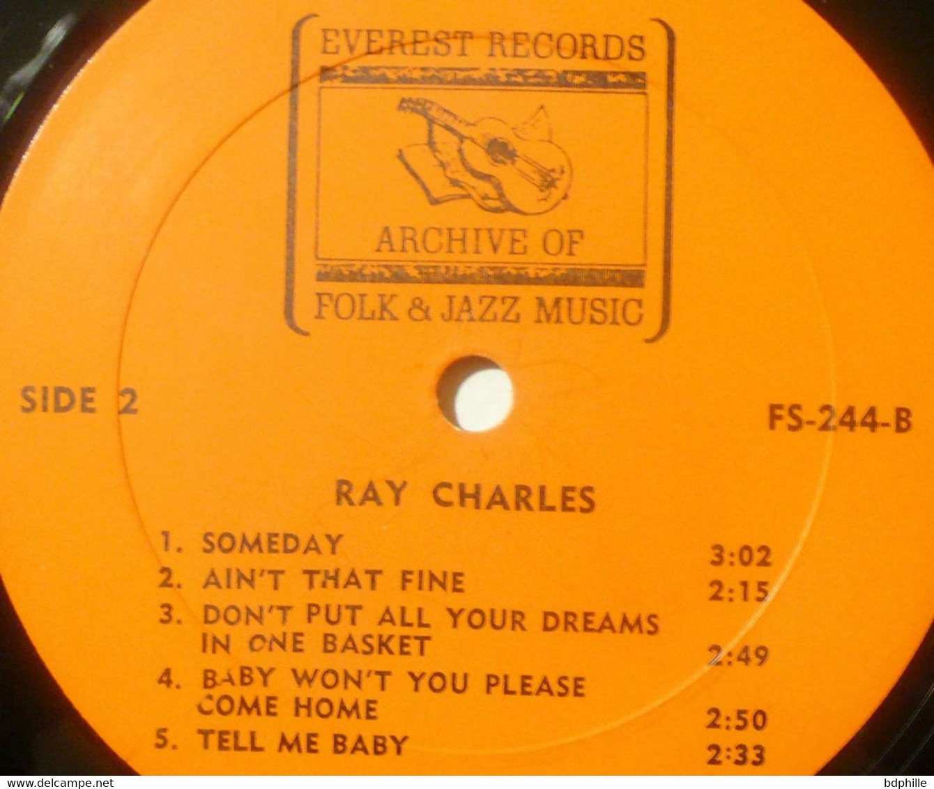 Ray Charles Blues, Honey Honey : LP 33 USA Everest Records FS 244 - Soul - R&B