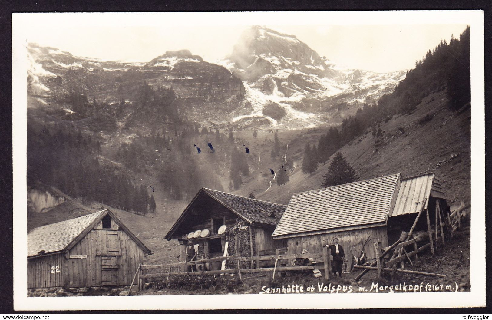 1930 Gelaufene AK: Sennhütte Ob Valspus Mit Margelkopf. Buchmann Foto, Grabs - Grabs