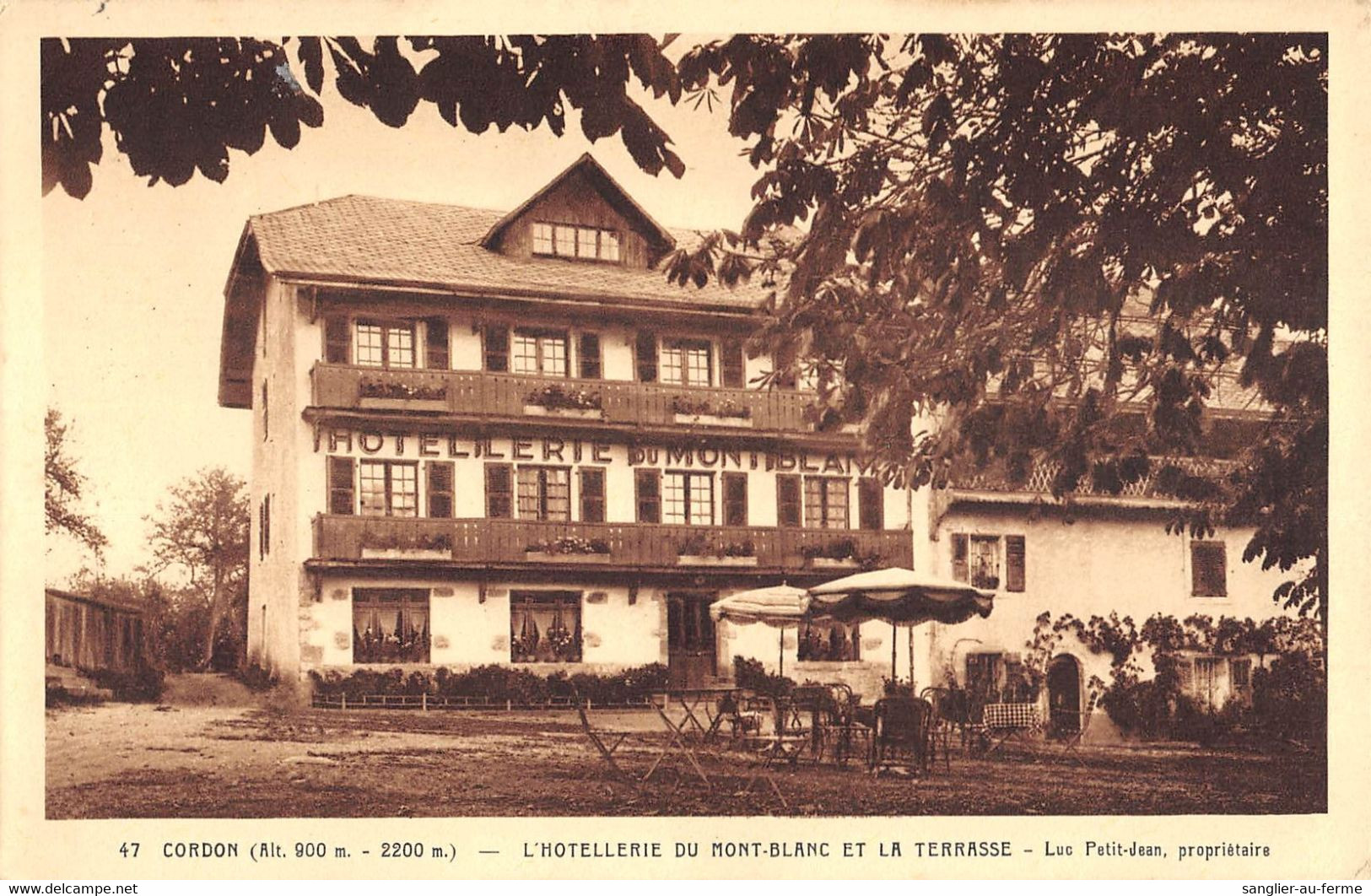 CPA 74 CORDON L'HOTELLERIE DU MONT BLANC ET LA TERRASSE - Sonstige & Ohne Zuordnung