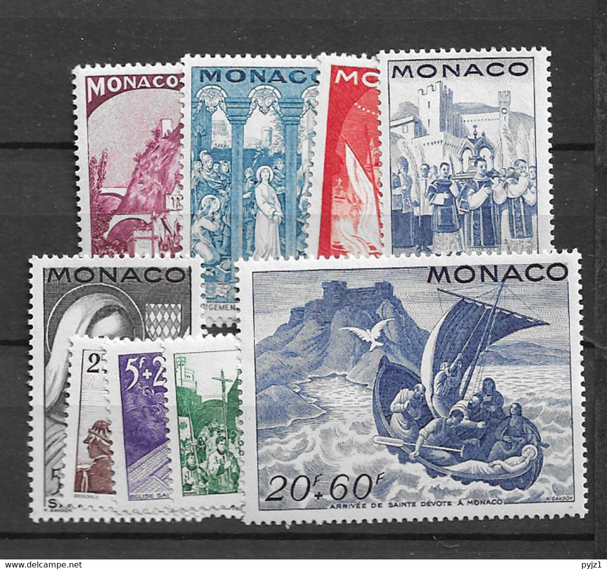 1944 MNH Monaco, Michel 288-96 Postfris** - Nuovi