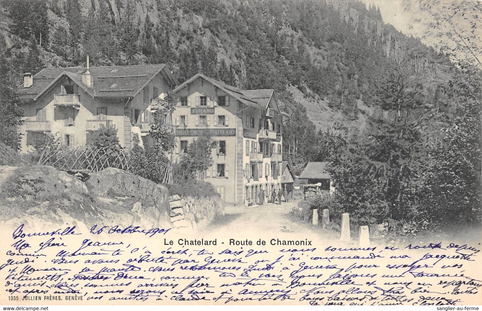 CPA 74 LE CHATELARD ROUTE DE CHAMONIX - Other & Unclassified