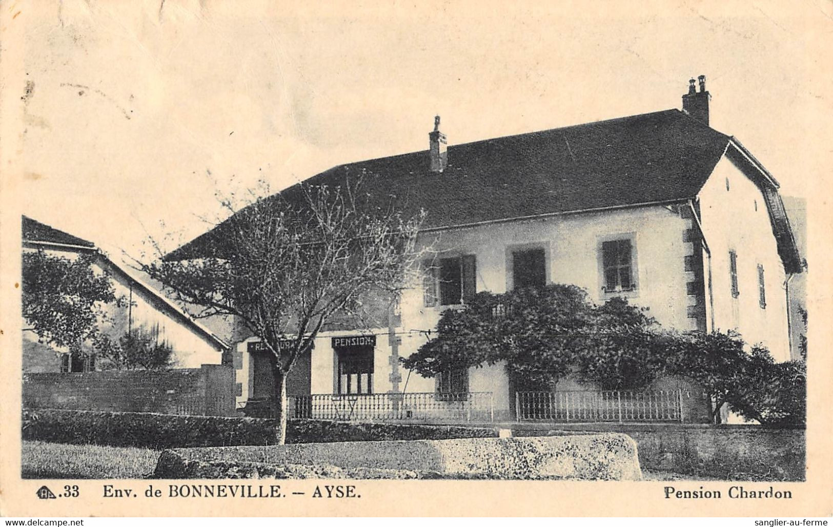 CPA 74 ENV.DE BONNEVILLE PENSION CHARDON (cpa Pas Courante - Autres & Non Classés