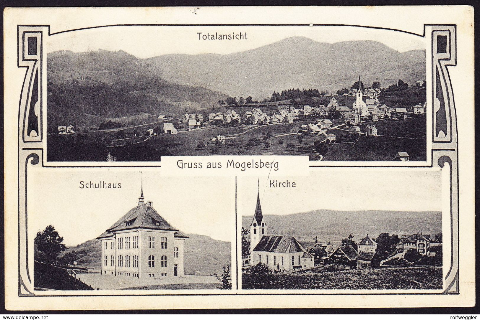 1913 Gruss Aus Mogelsberg, 3 Bildrige AK: Gestempelt Brunnadern Nach Marthalen Gelaufen. Minim Fleckig. - Brunnadern