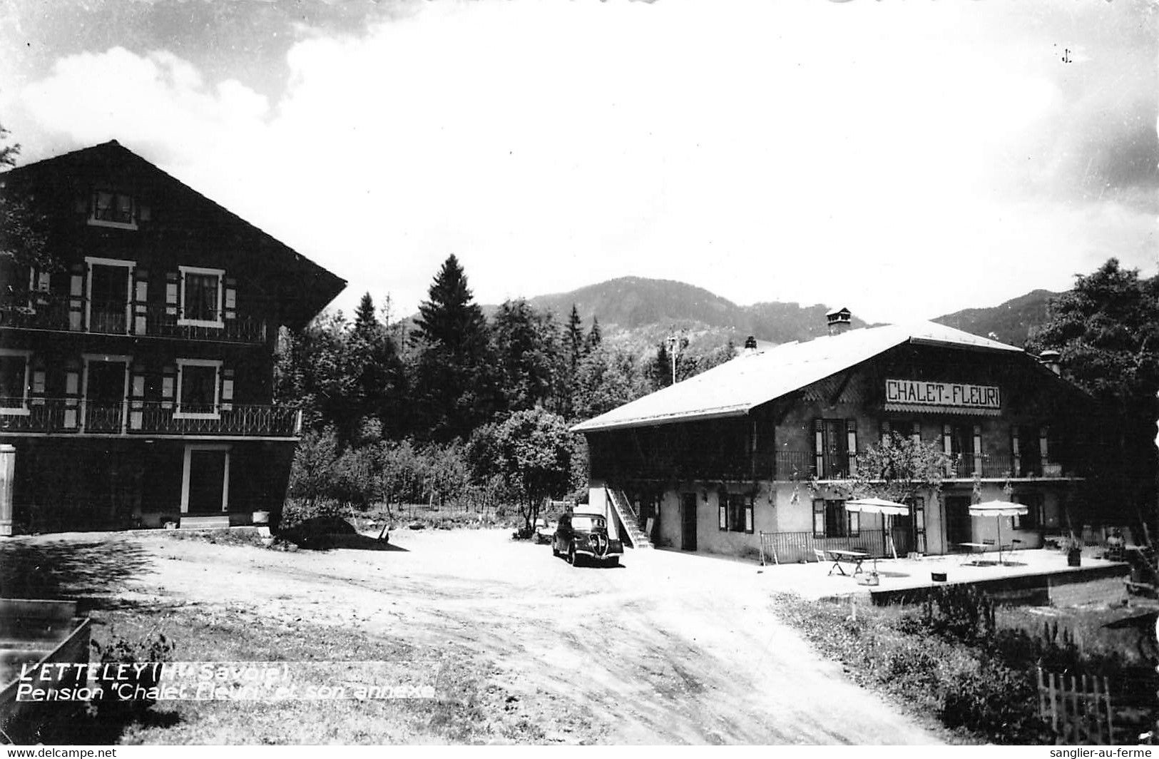 CPA 74 L'ETTELEY PENSION CHALET FLEURI ET SON ANNEXE - Autres & Non Classés