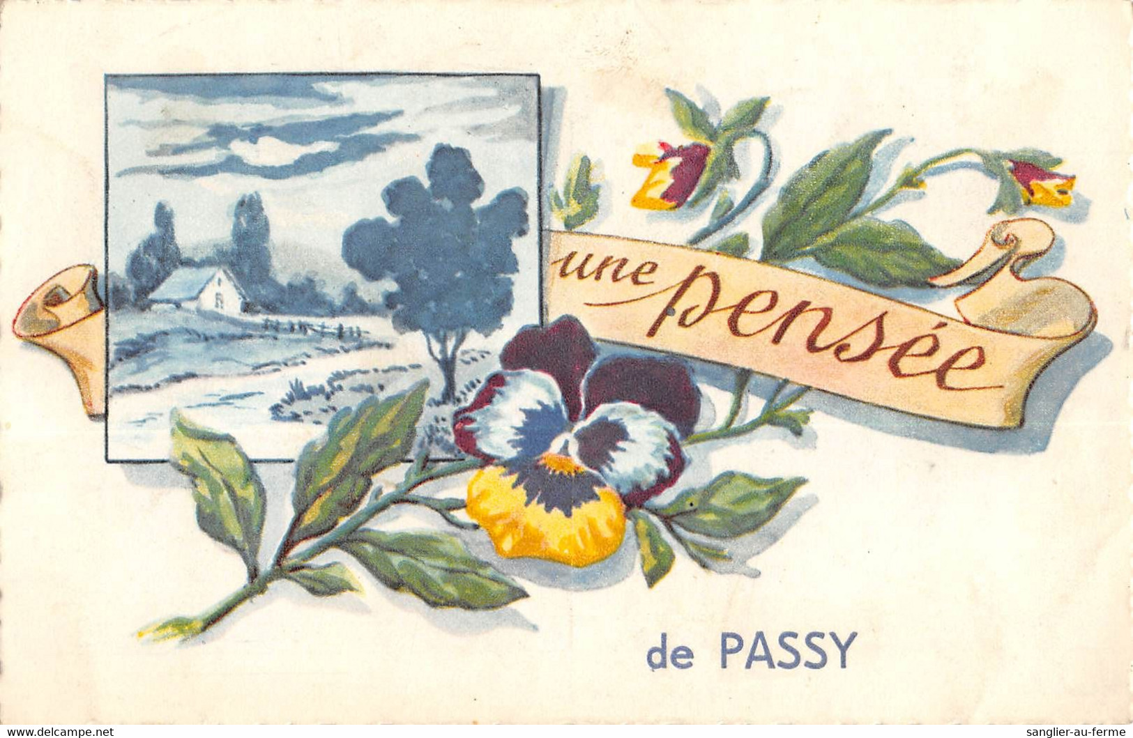 CPA 74 UNE PENSEE DE PASSY - Passy