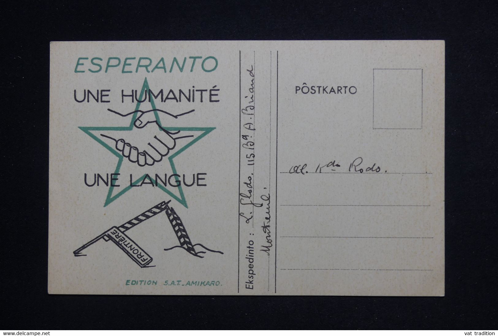 ESPÉRANTO  - Carte De Correspondance En Espéranto En 1946 -  L 101804 - Esperanto