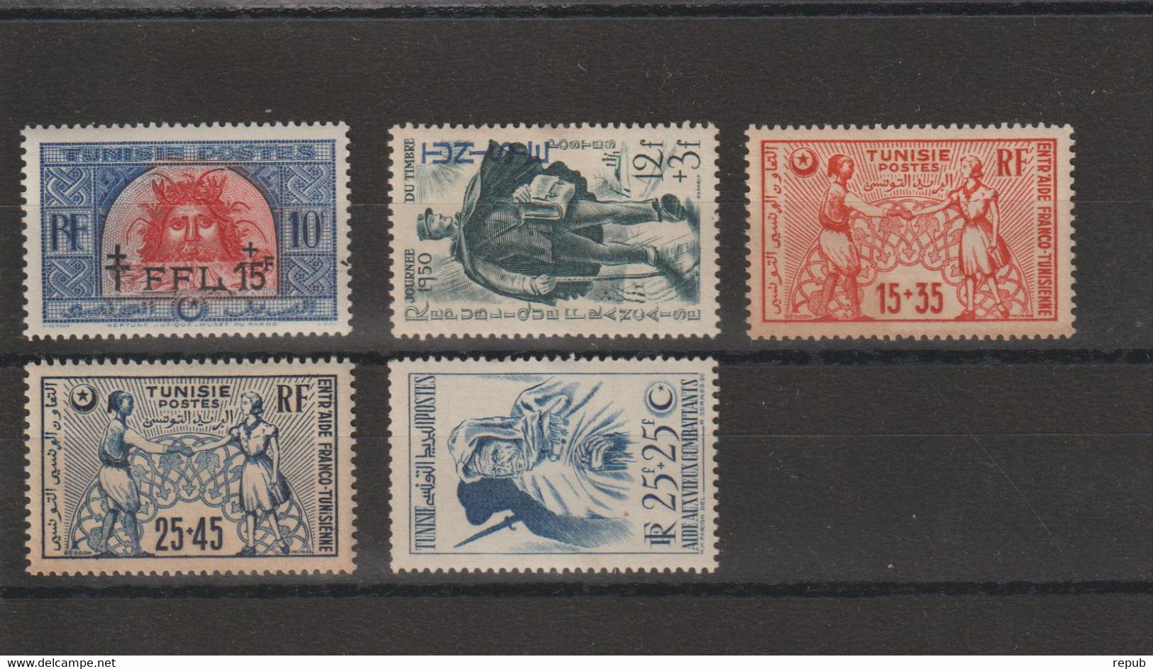 Tunisie 1949-50 Divers 333-337 5 Val ** MNH - Neufs