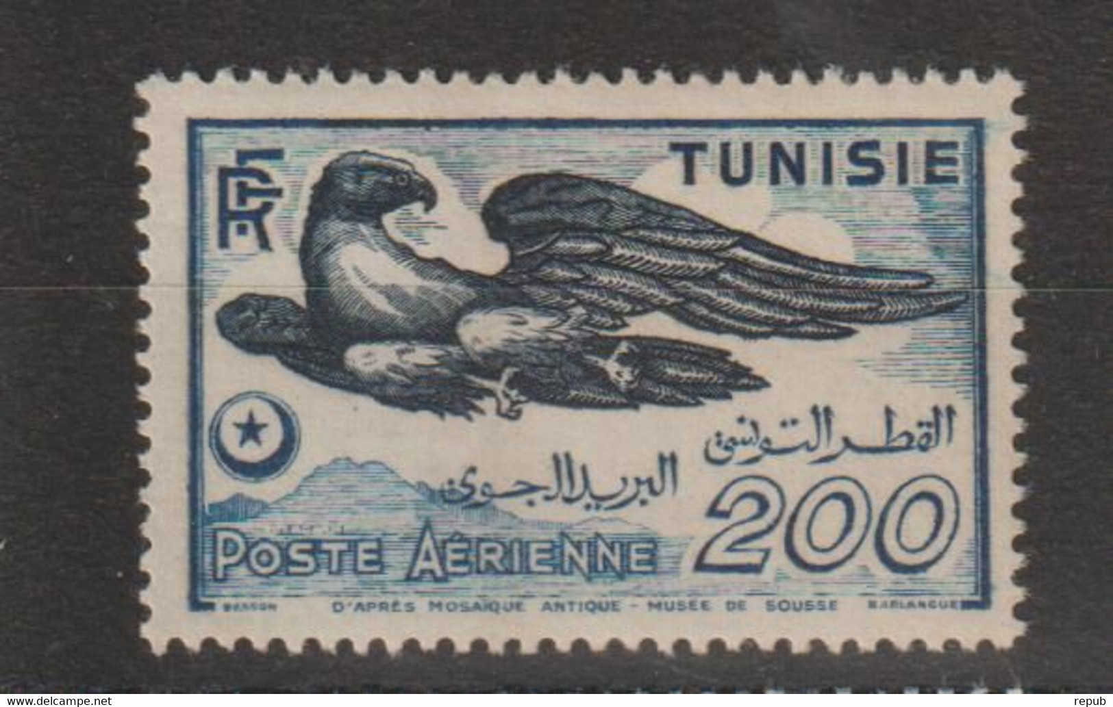 Tunisie 1949 Aigle PA 13 1 Val ** MNH - Posta Aerea