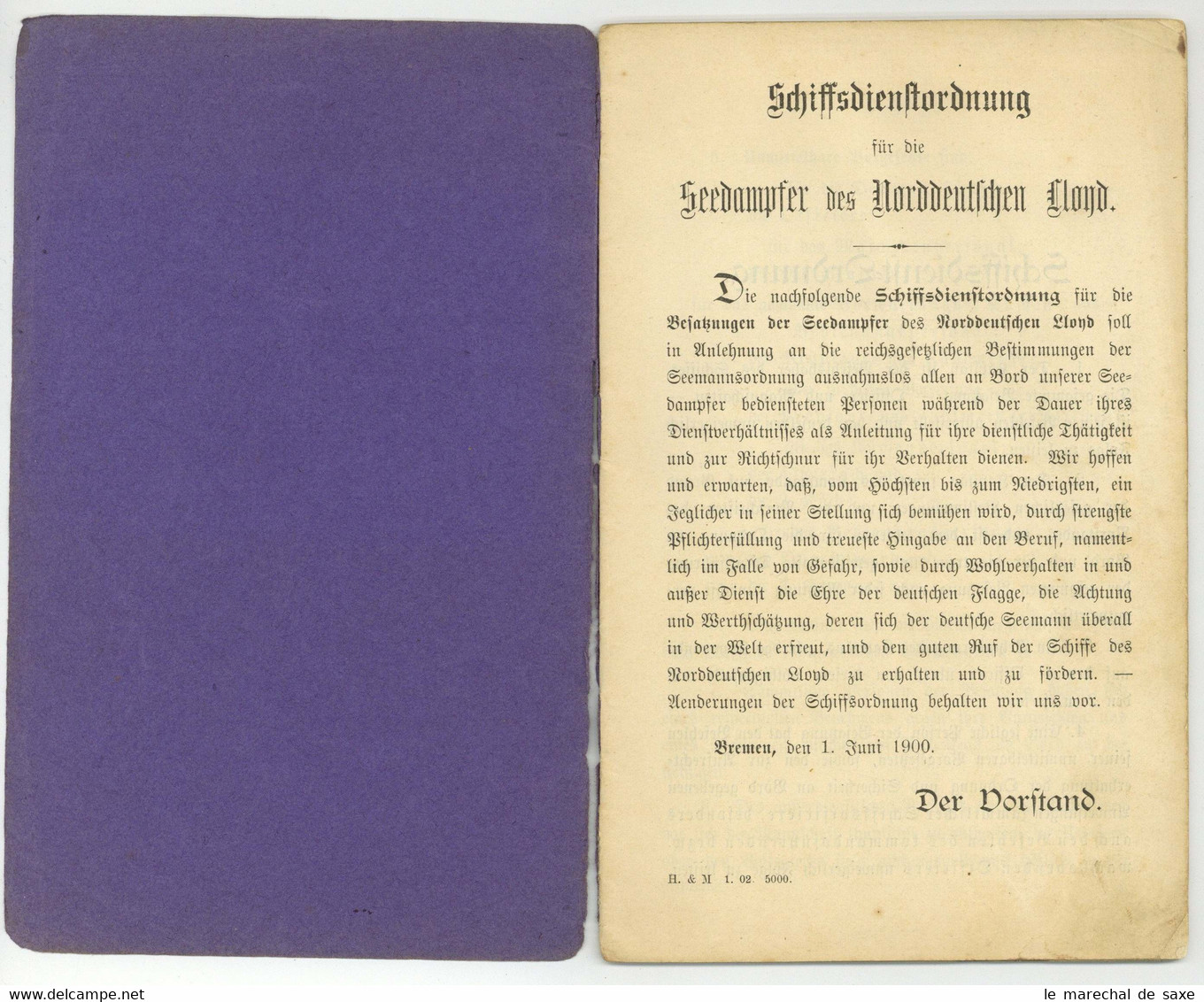 Dienstzeugnisse DAMPFER BREMEN 1904 Bis 1909 Für Steward Wassmann Kapitäne Nierich U. Von Borell - Diplomi E Pagelle