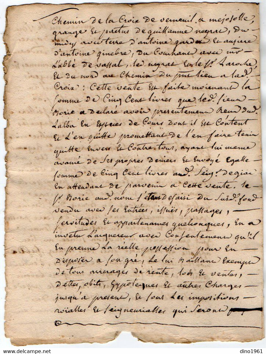 VP18.185 - Cachet De Généralité BORDEAUX - Acte De 1782 Relatif Au Chevalier Martial De GIAC Mort Sur L'échafaut En 1794 - Cachets Généralité