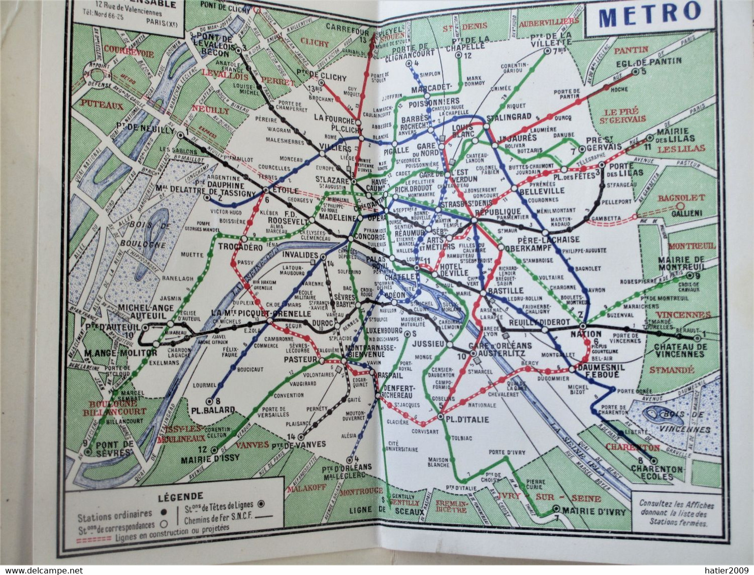 Edition L'INDISPENSABLE Plan METRO et PARIS avec Carte de la Banlieue - Grands Itinéraires Routiers - TBE