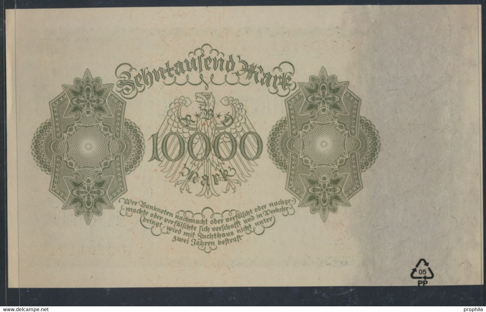 Deutsches Reich Rosenbg: 68b, Ohne Unterdruckbuchstabe Bankfrisch 1922 10.000 Mark (9640305 - 10.000 Mark