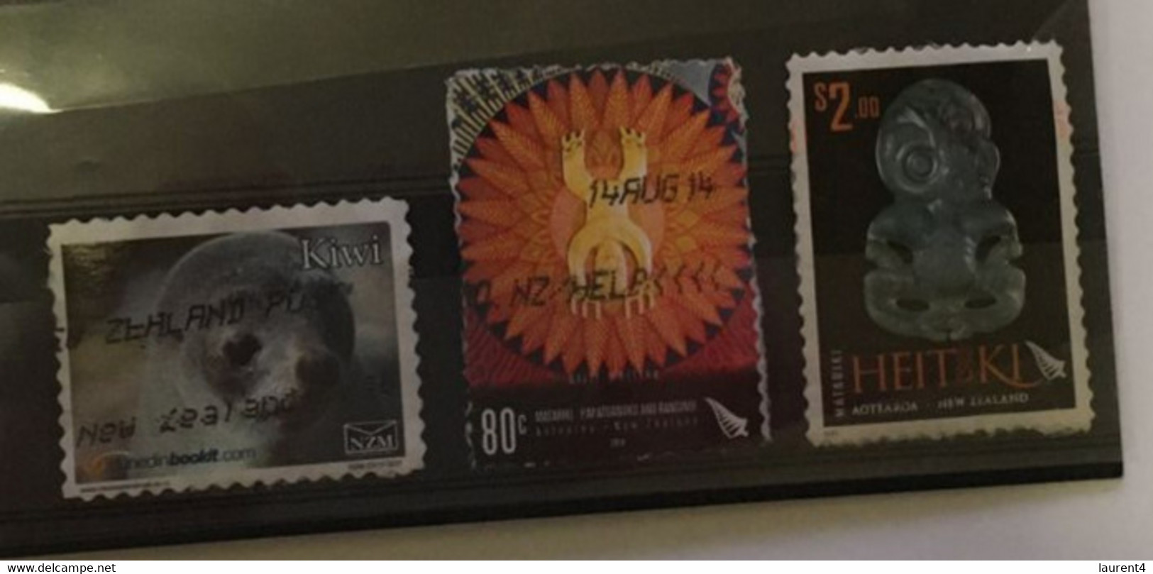(stamps 21/7/2021) New Zealand - 3 Used Stamps - Peel & Stick - Gebruikt